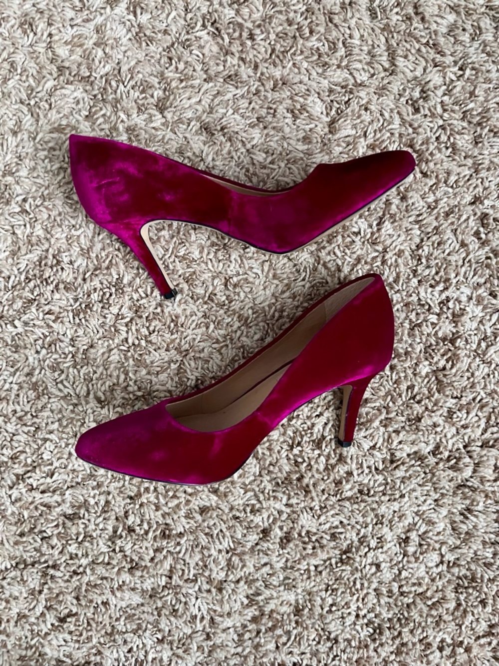 INC International Concepts Fuchsia Velvet Pointed-Toe Pumps